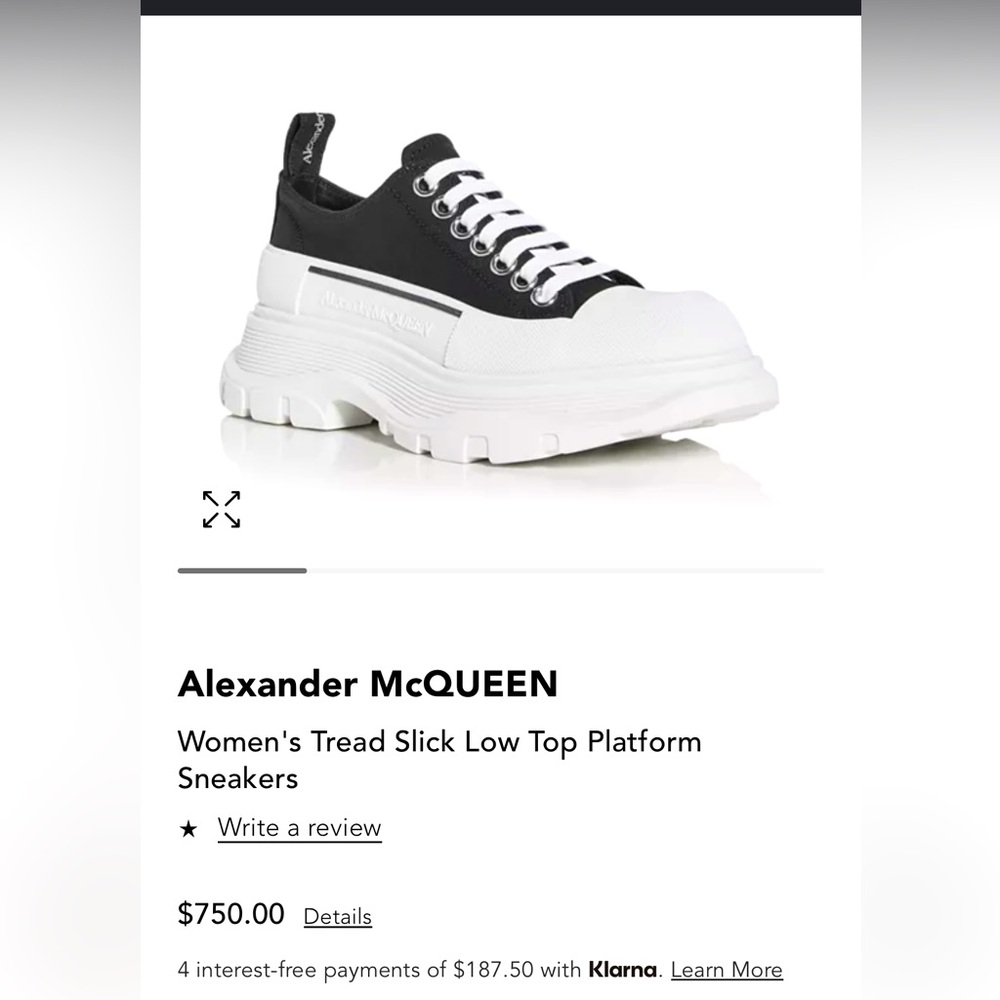 Alexander McQueen Women's Tread Slick Low-Top Platfo Sneaker